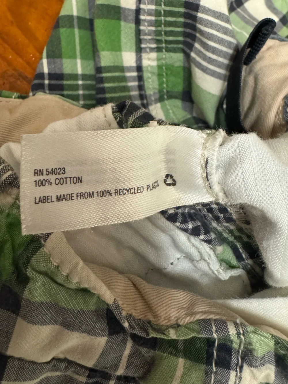GAP Green Plaid Flat Front Boy's Shorts Sz 12 (E-20)
